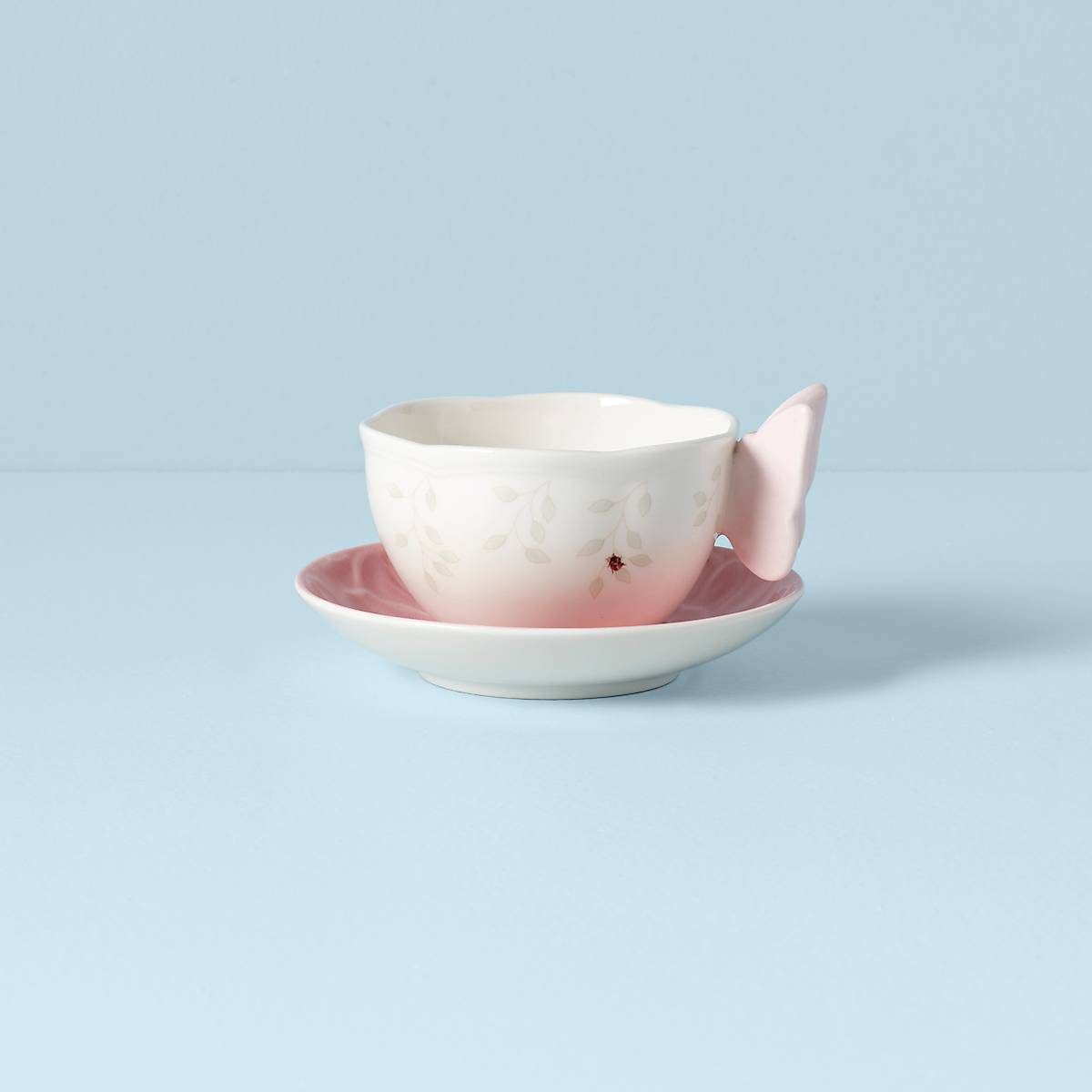 Butterfly Meadow Floral Pink Cup & Saucer