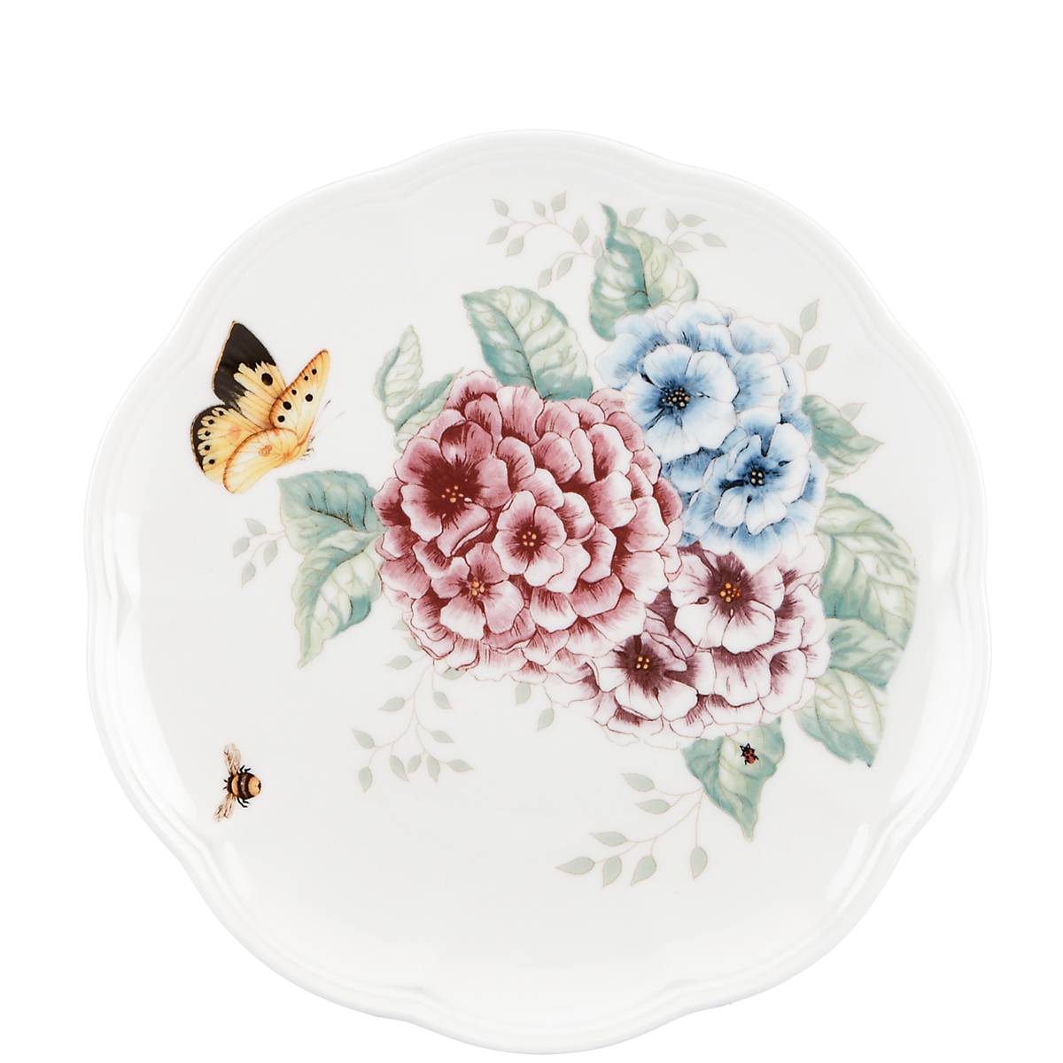 Butterfly Meadow Hydrangea 12-Piece Dinnerware Set