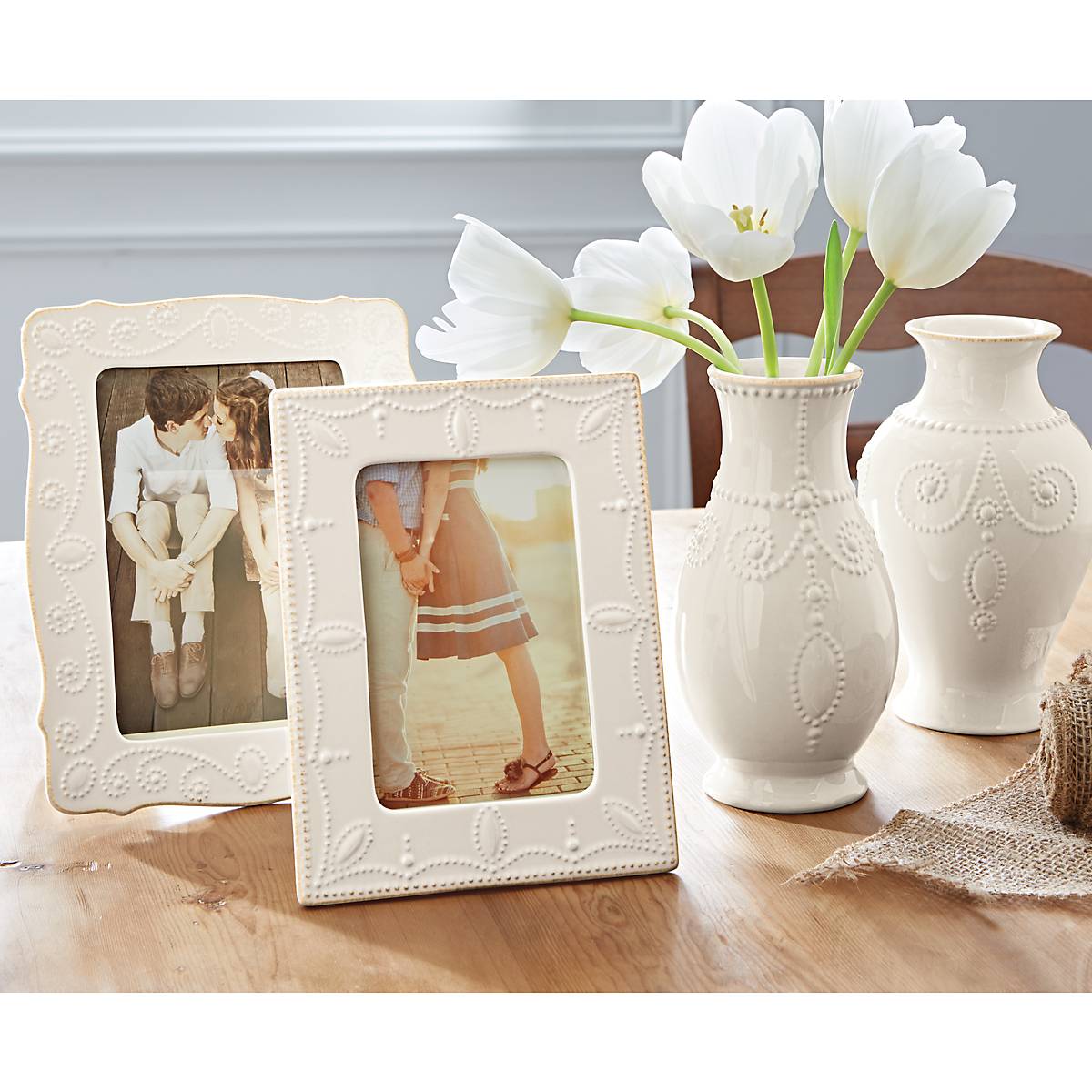 "French Perle White 5"" x 7"" Frame"
