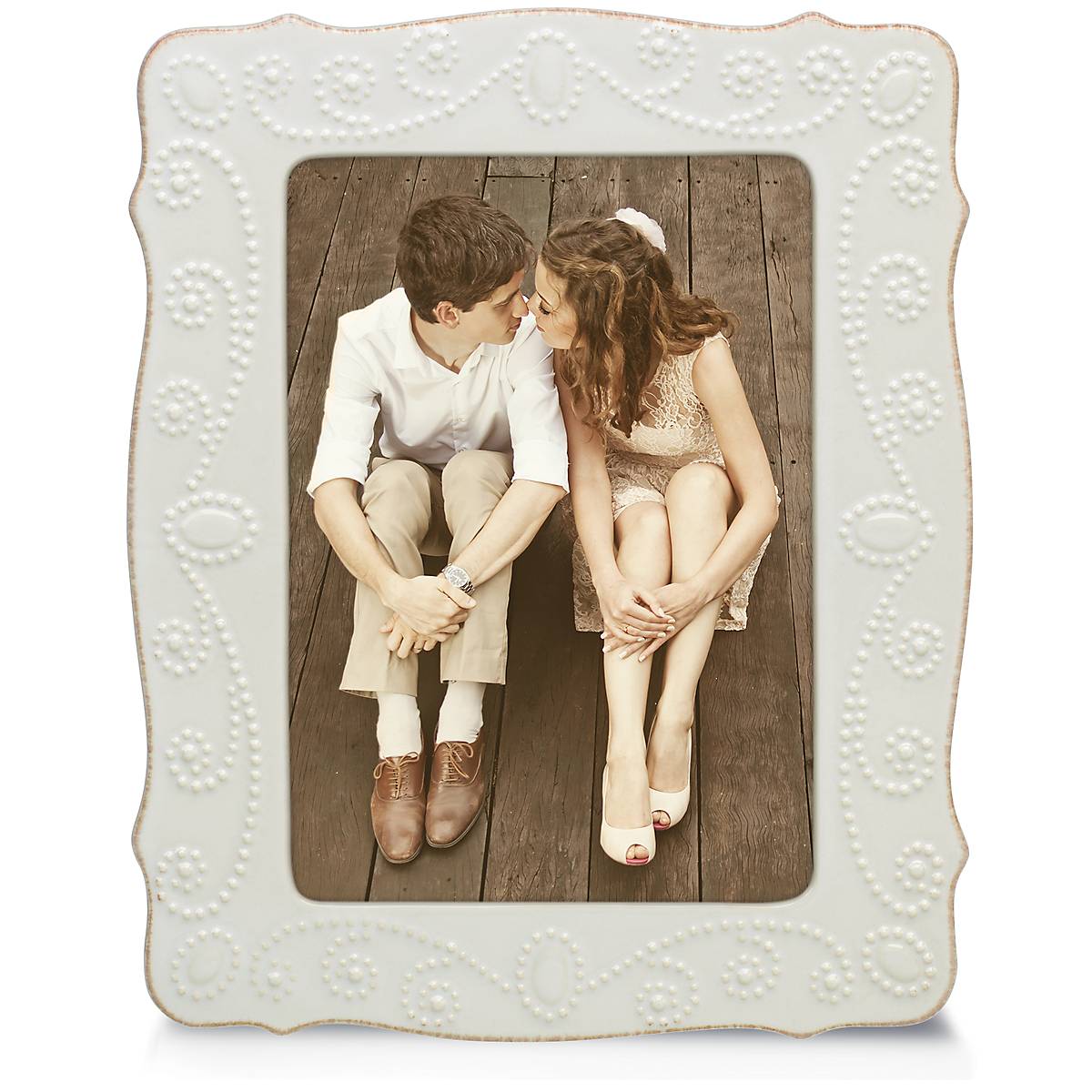 "French Perle White 5"" x 7"" Frame"