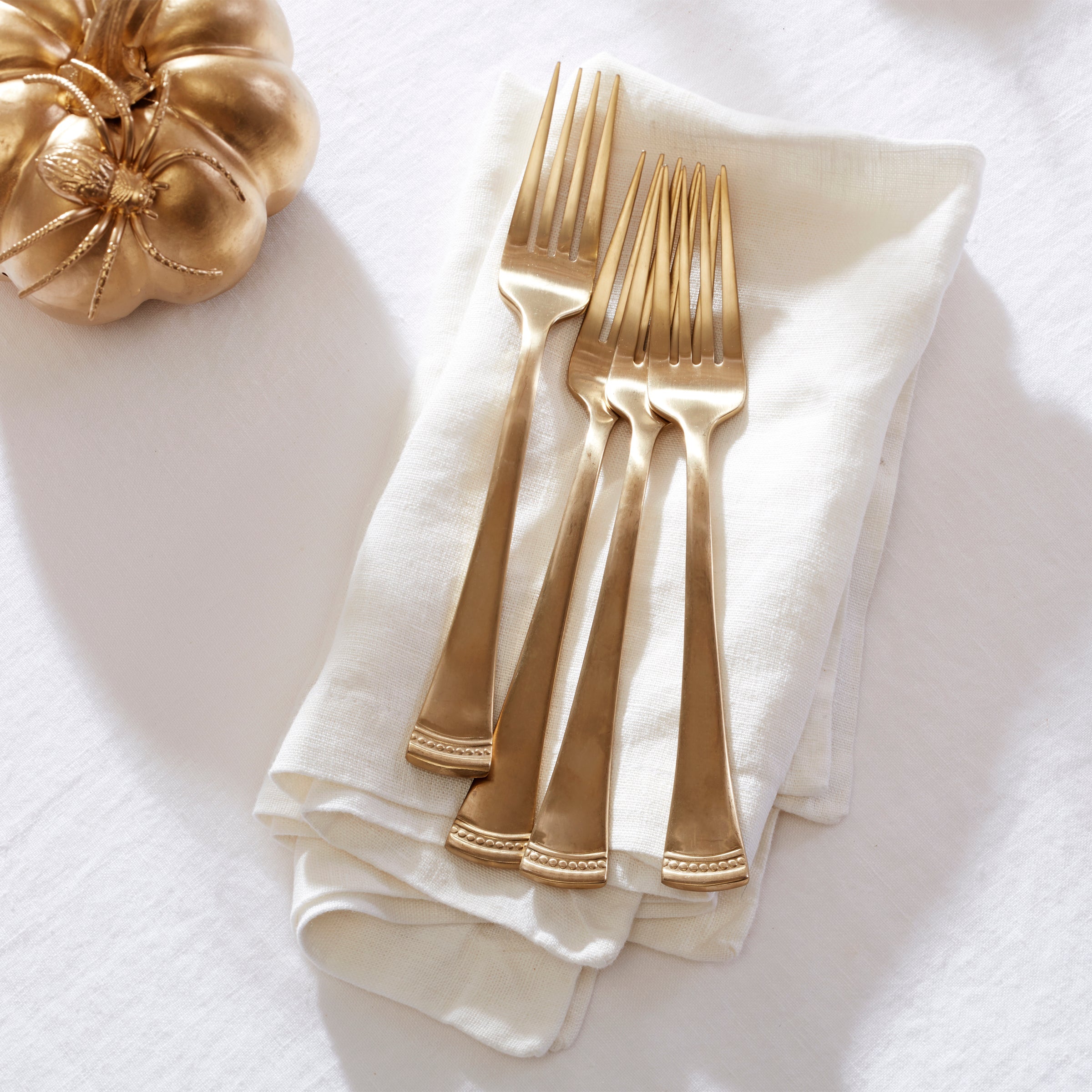 Portola Gold Satin 60 Piece Flatware Set