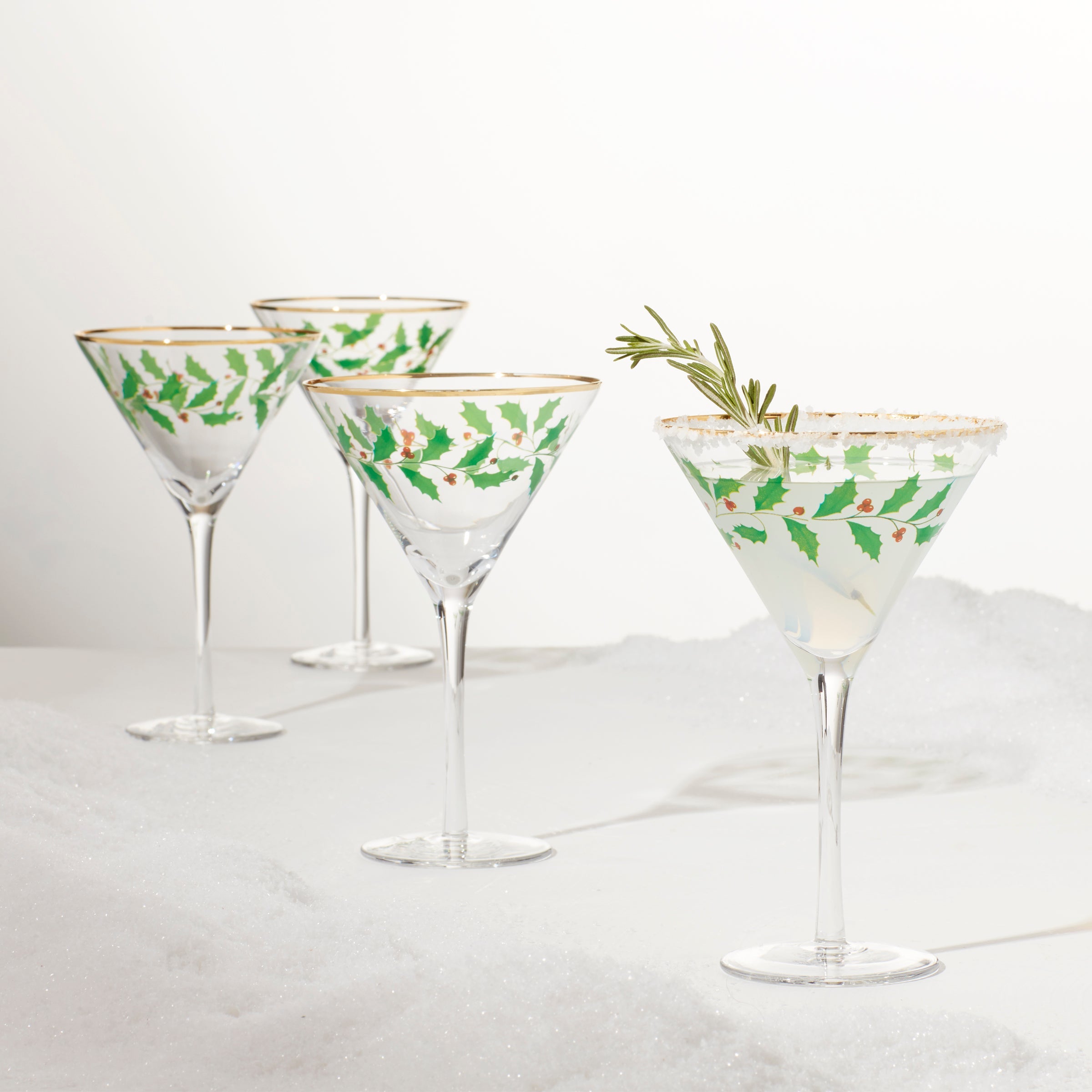 Holiday Martini Glasses - Set Of 4