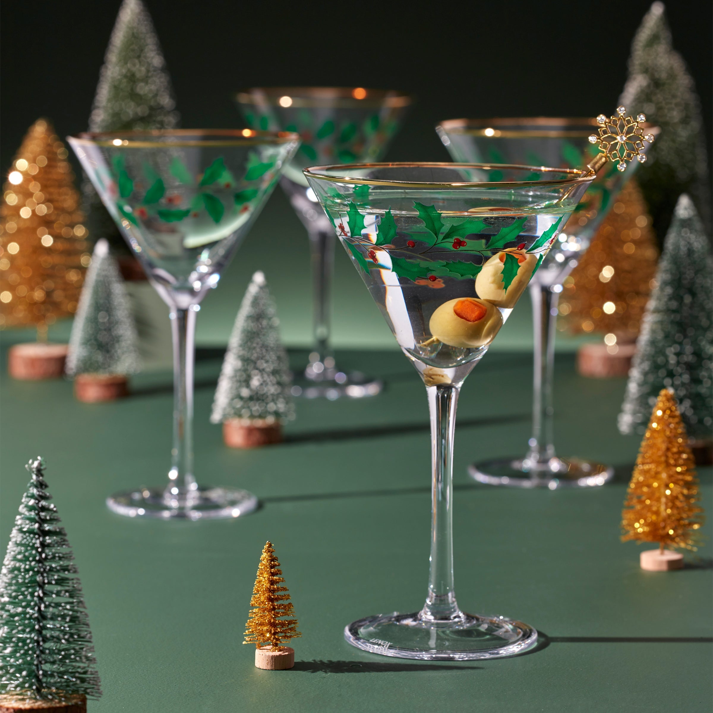 Holiday Martini Glasses - Set Of 4