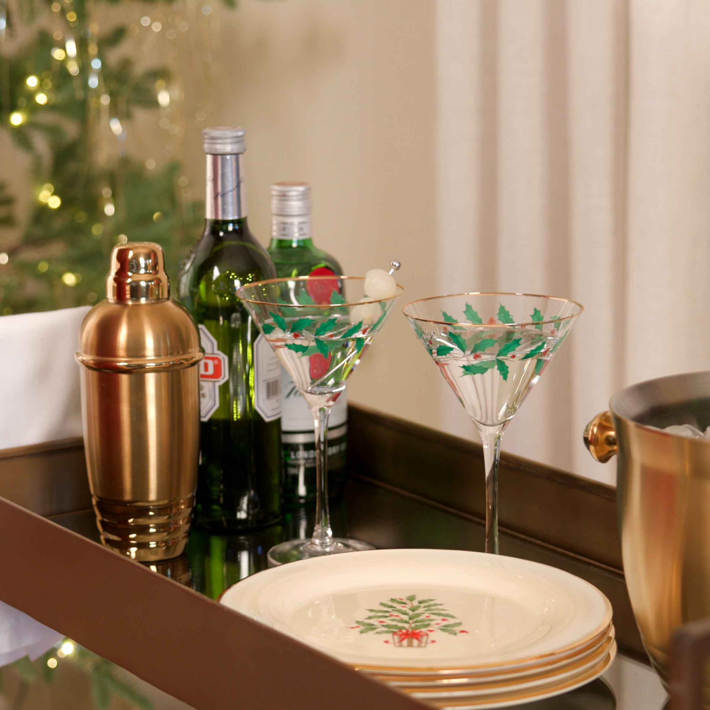 Holiday Martini Glasses - Set Of 4