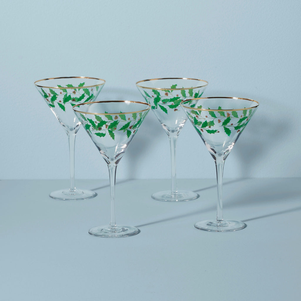 Holiday Martini Glasses - Set Of 4