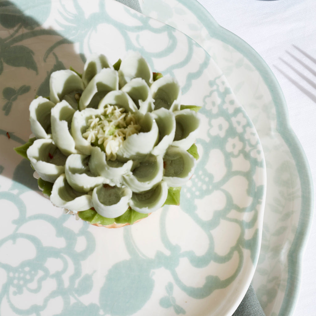 Butterfly Meadow Cottage Sage 12-Piece Dinnerware Set