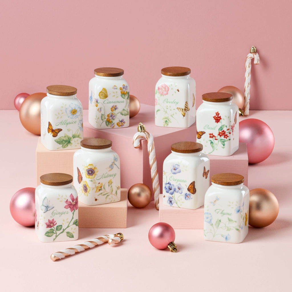 Butterfly Meadow Baking Spice Jars - Set Of 4